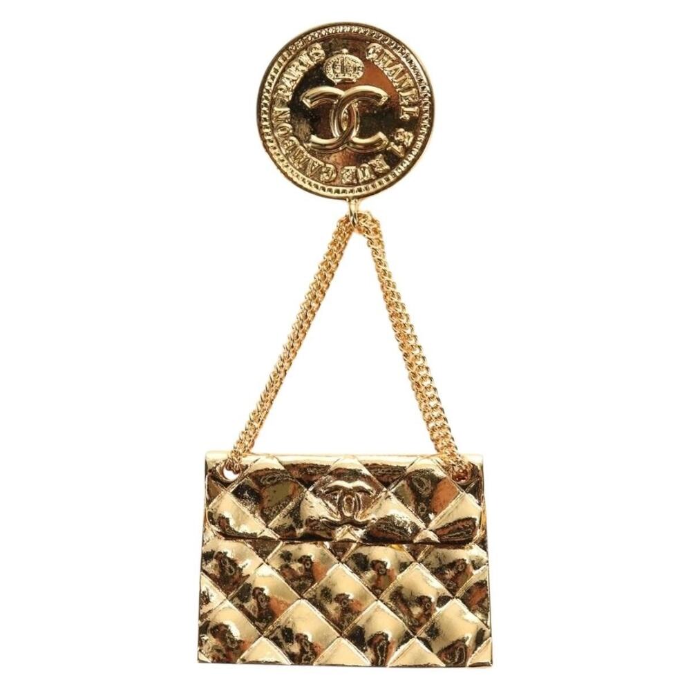 Chanel CC Brooch Gold